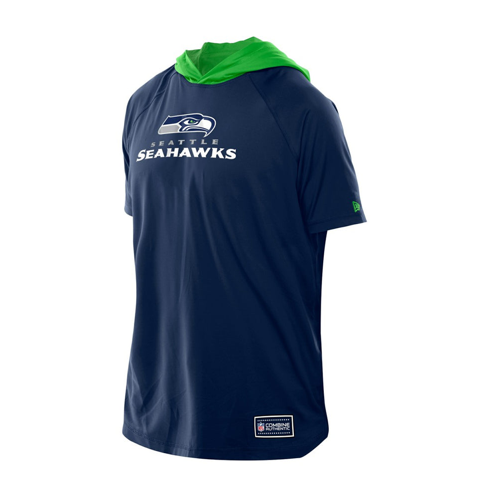 Seattle Seahawks New Era Combine Authentic Hooded Raglan Short-Sleeve T-Shirt