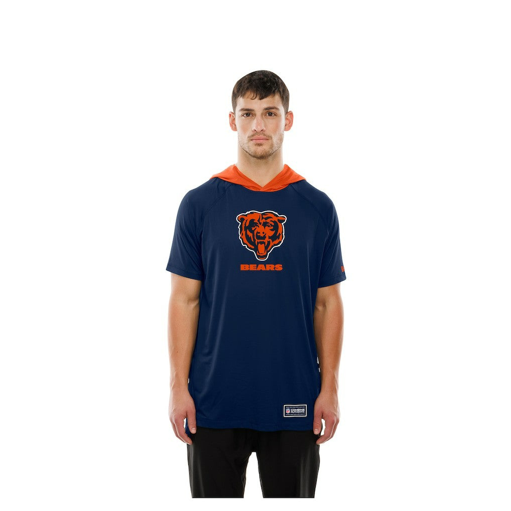 Chicago Bears New Era Combine Authentic Hooded Raglan Short-Sleeve T-Shirt