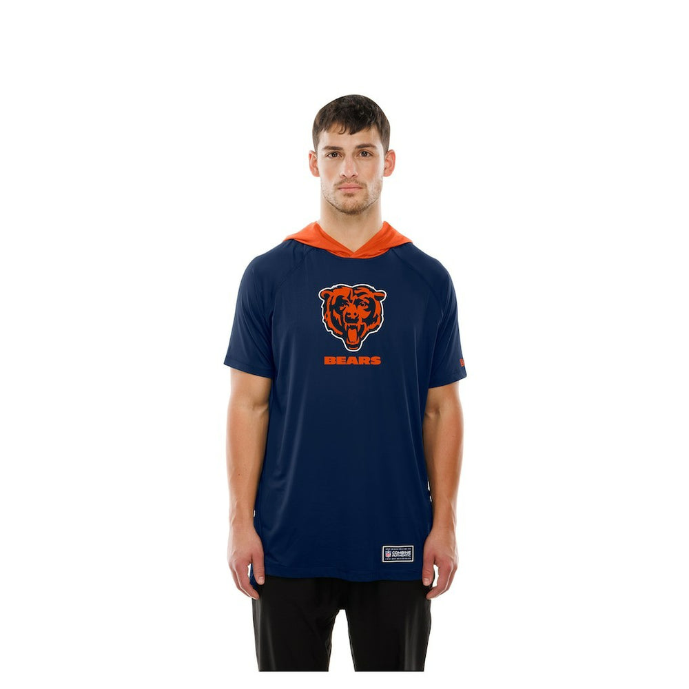 Chicago Bears New Era Combine Authentic Hooded Raglan Short-Sleeve T-Shirt