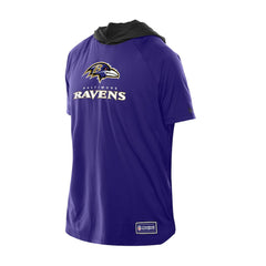 Baltimore Ravens New Era Combine Authentic Hooded Raglan Short-Sleeve T-Shirt