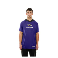Baltimore Ravens New Era Combine Authentic Hooded Raglan Short-Sleeve T-Shirt