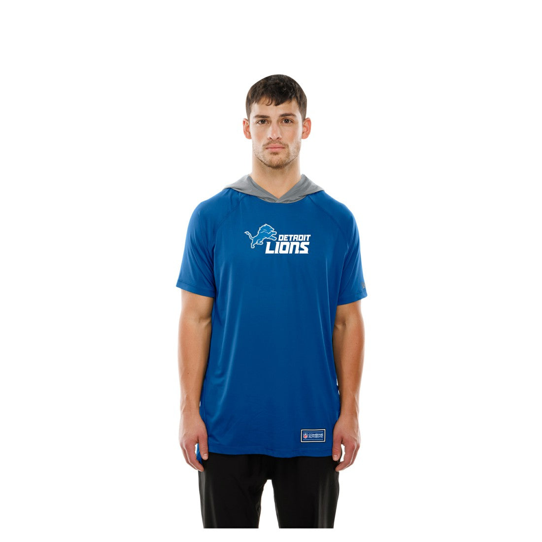 Detroit Lions New Era Combine Authentic Hooded Raglan Short-Sleeve T-Shirt
