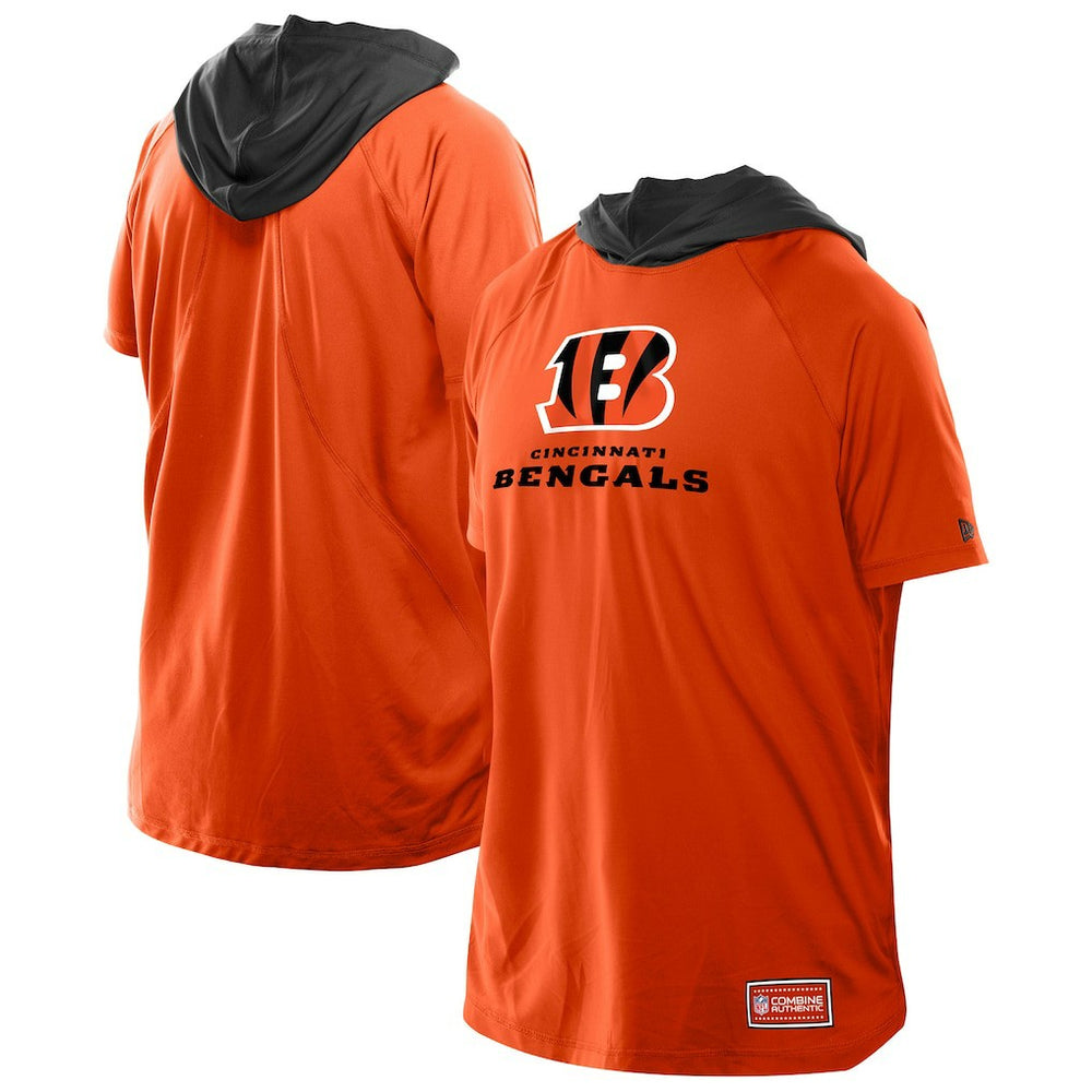 Cincinnati Bengals New Era Combine Authentic Hooded Raglan Short-Sleeve T-Shirt