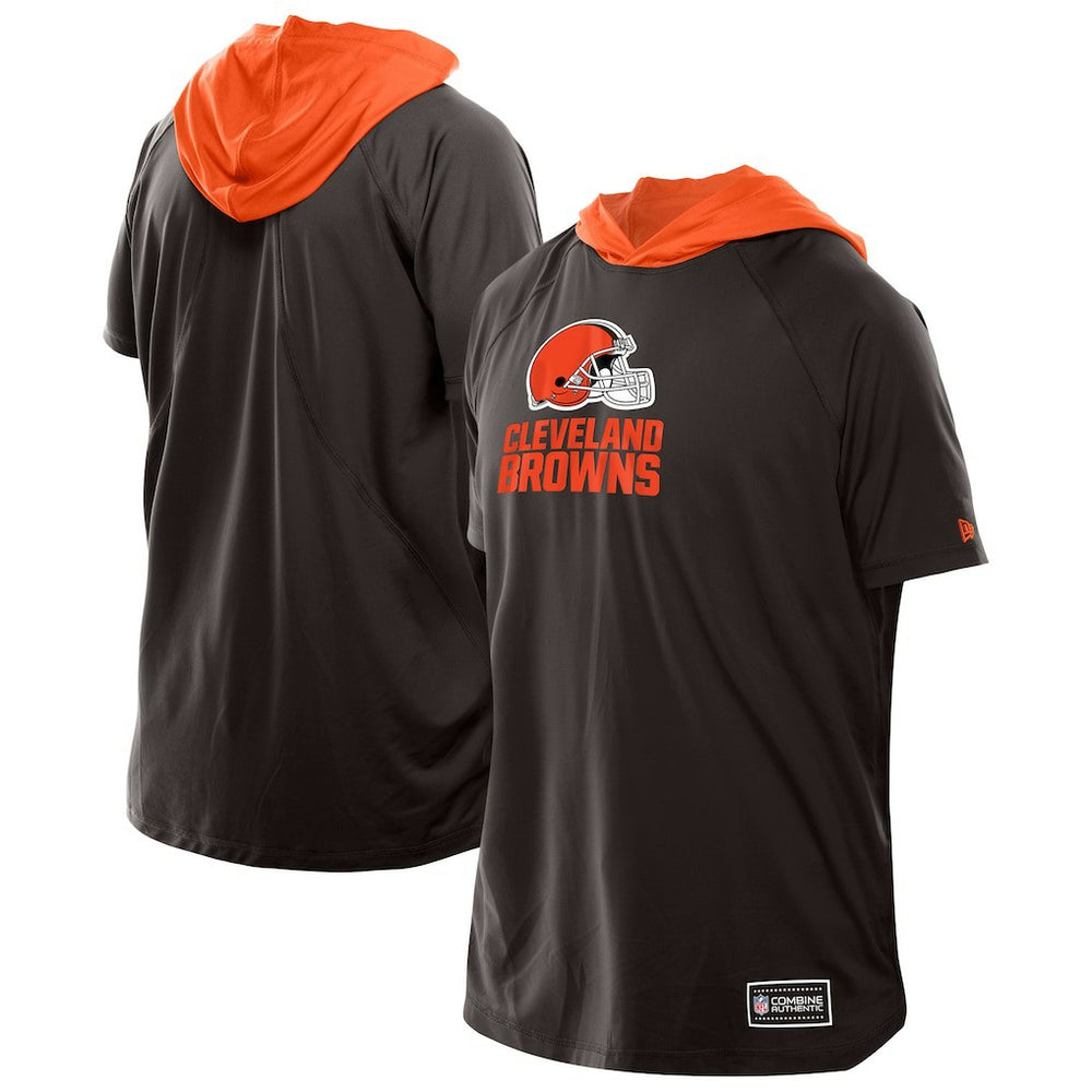 Cleveland Browns New Era Combine Authentic Hooded Raglan Short-Sleeve T-Shirt
