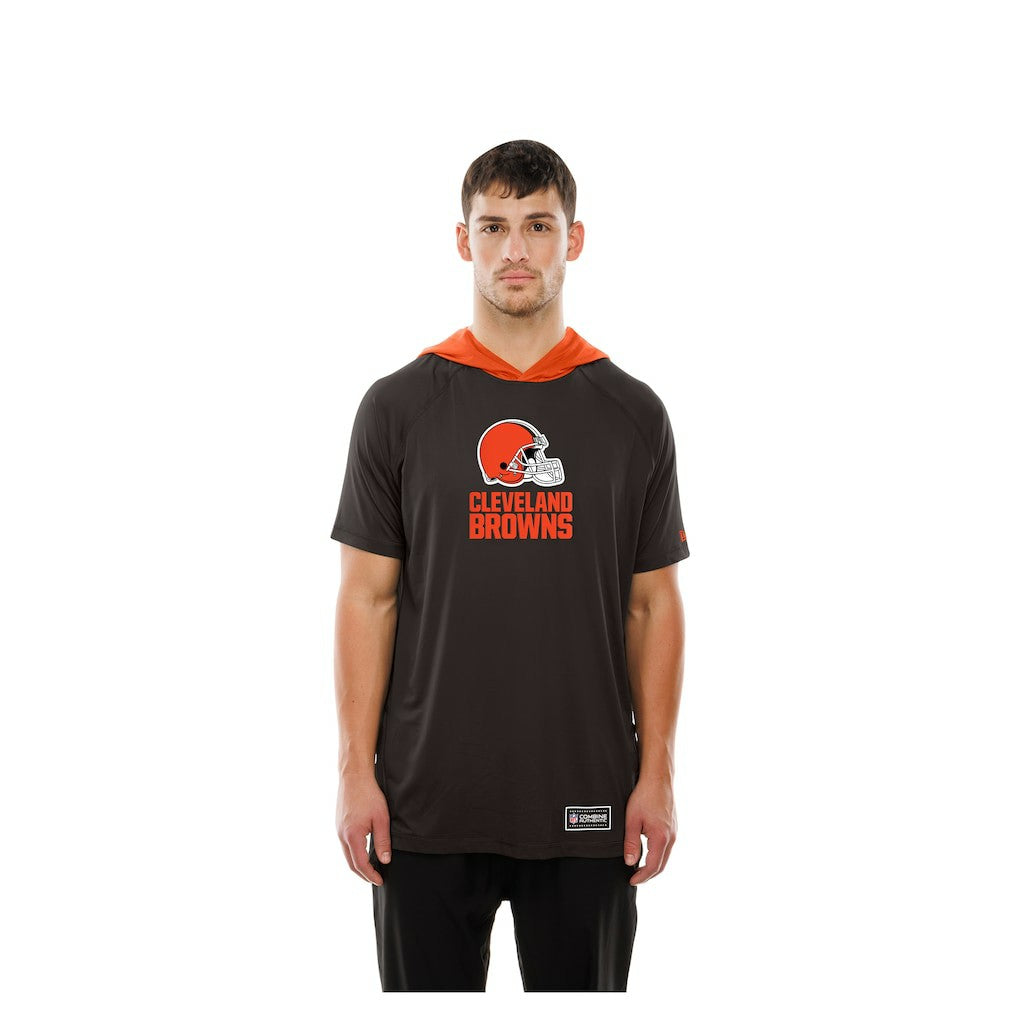 Cleveland Browns New Era Combine Authentic Hooded Raglan Short-Sleeve T-Shirt