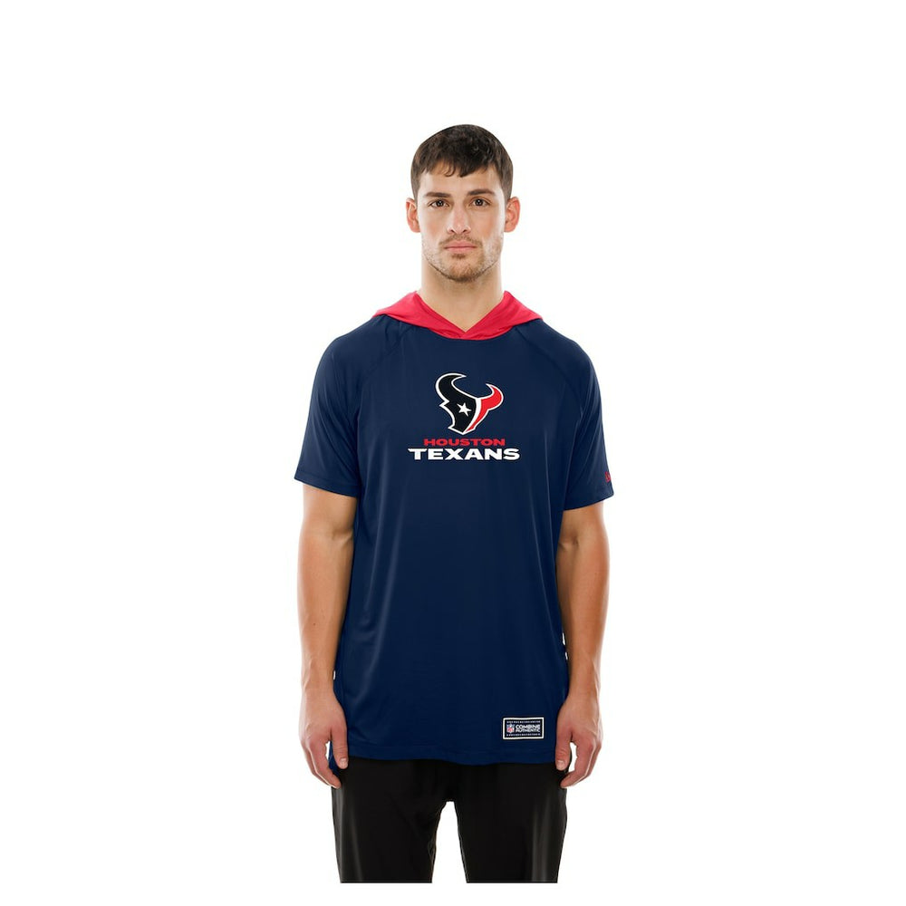 Houston Texans New Era Combine Authentic Hooded Raglan Short-Sleeve T-Shirt
