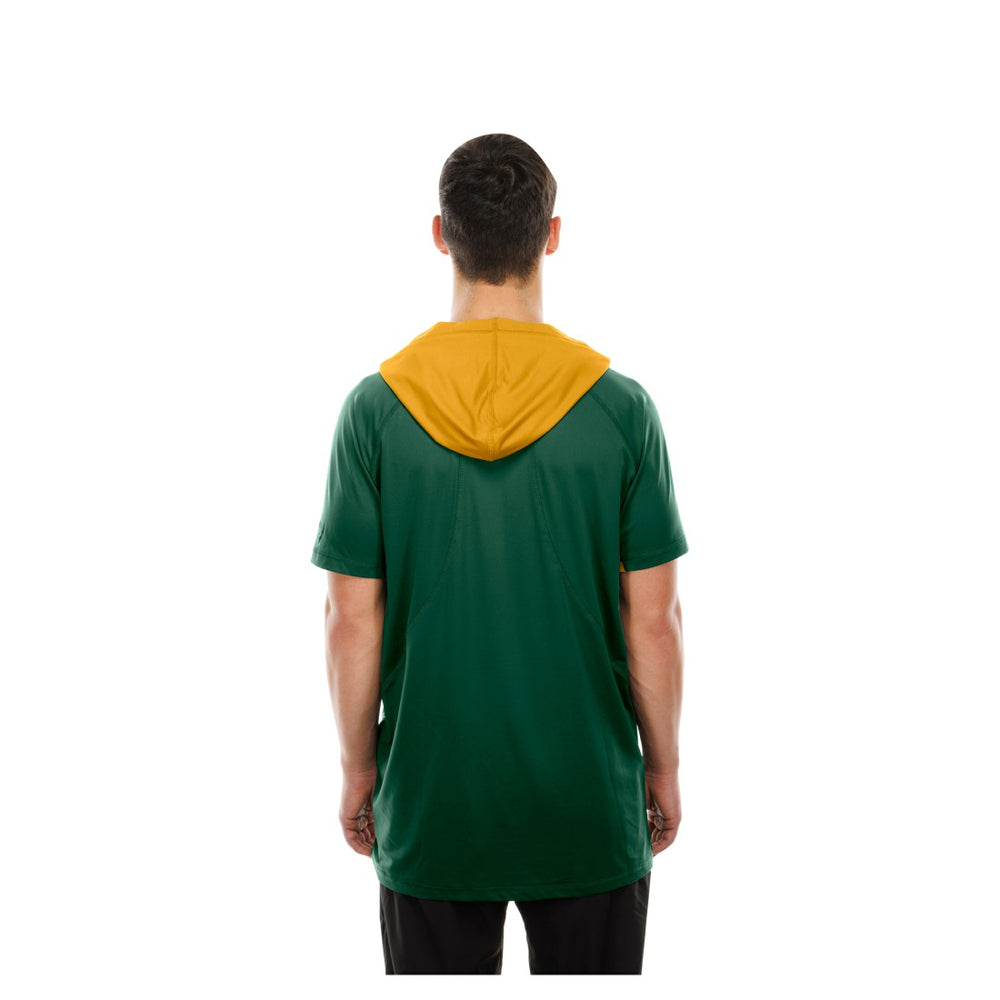 Green Bay Packers New Era Combine Authentic Hooded Raglan Short-Sleeve T-Shirt