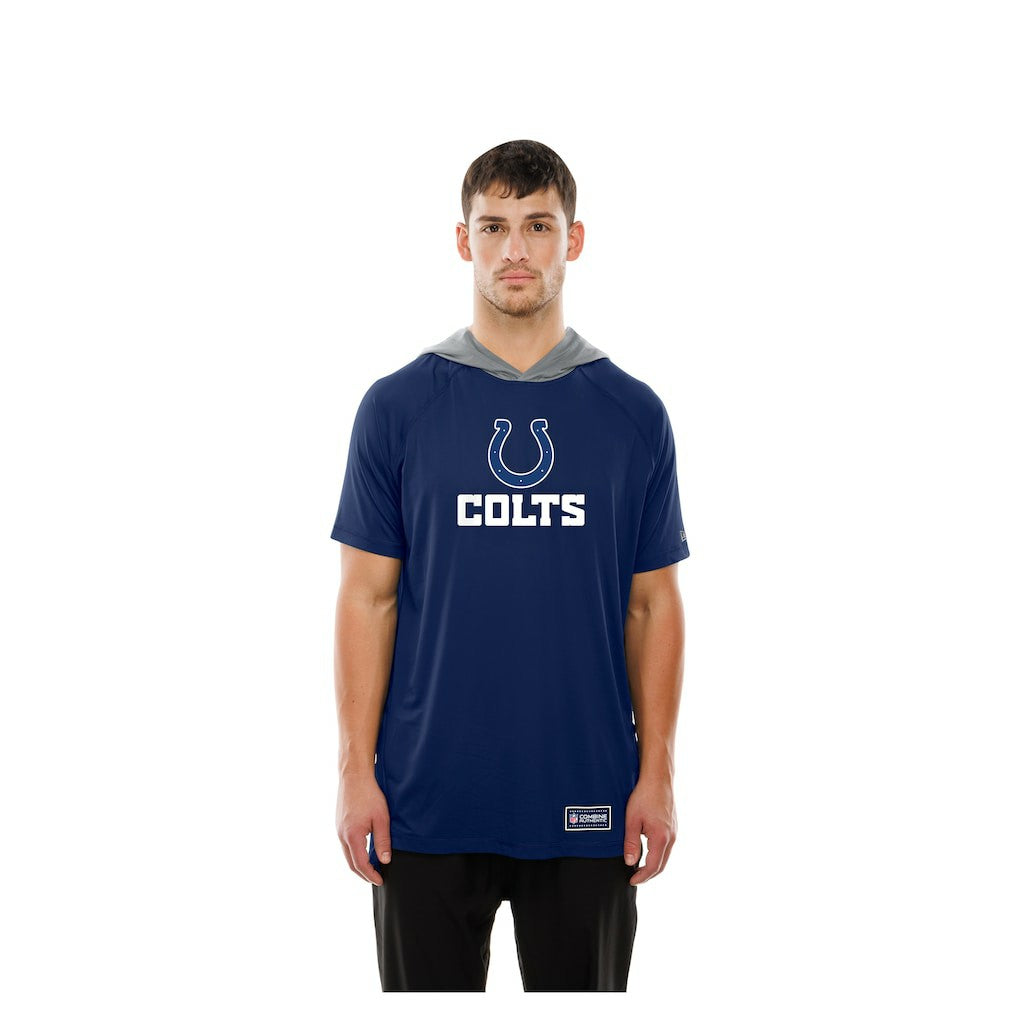 Indianapolis Colts New Era Combine Authentic Hooded Raglan Short-Sleeve T-Shirt