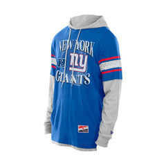 New York Giants New Era Twofer Layered Long Sleeve Hoodie T-Shirt