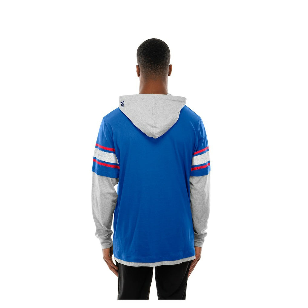 New York Giants New Era Twofer Layered Long Sleeve Hoodie T-Shirt