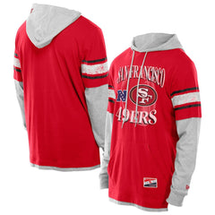 San Francisco 49ers New Era Twofer Layered Long Sleeve Hoodie T-Shirt
