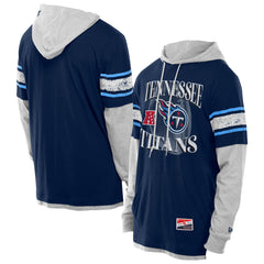 Tennessee Titans New Era Twofer Layered Long Sleeve Hoodie T-Shirt