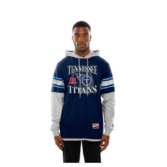 Tennessee Titans New Era Twofer Layered Long Sleeve Hoodie T-Shirt