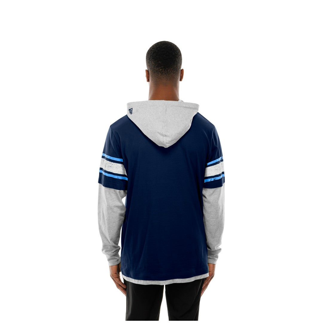 Tennessee Titans New Era Twofer Layered Long Sleeve Hoodie T-Shirt
