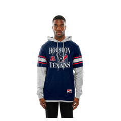 Houston Texans New Era Twofer Layered Long Sleeve Hoodie T-Shirt