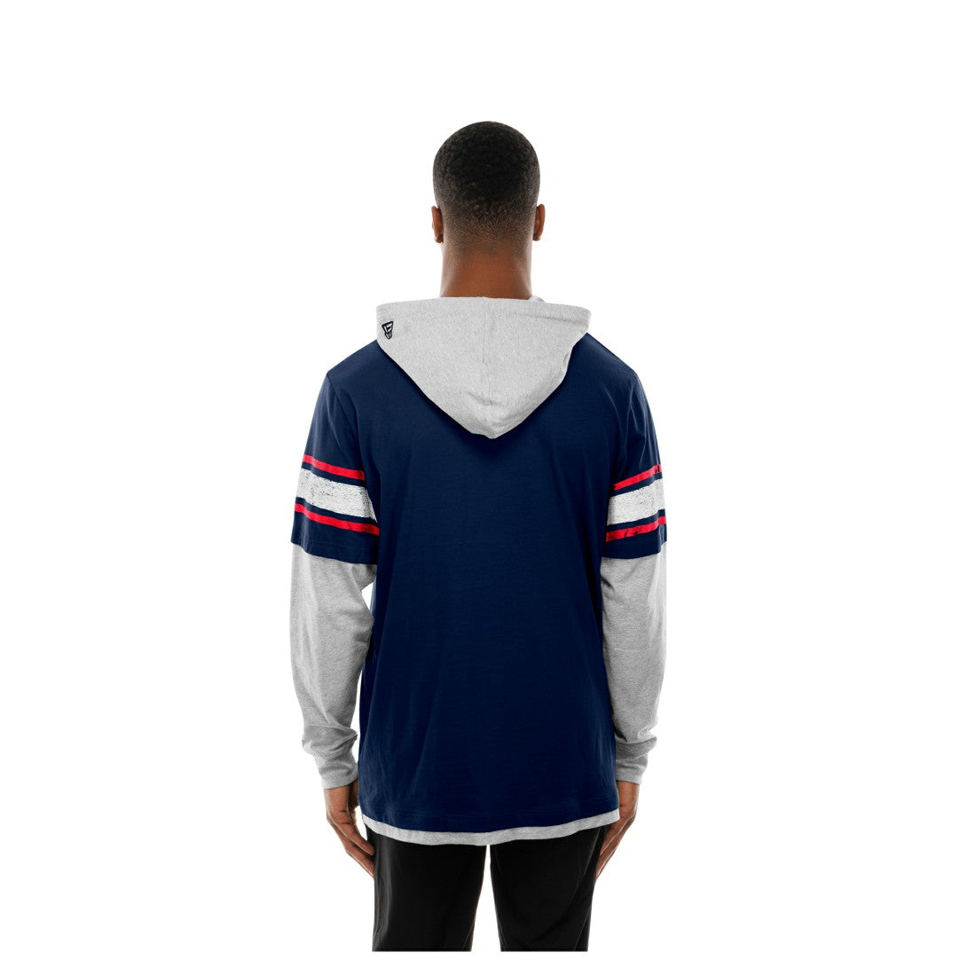 Houston Texans New Era Twofer Layered Long Sleeve Hoodie T-Shirt