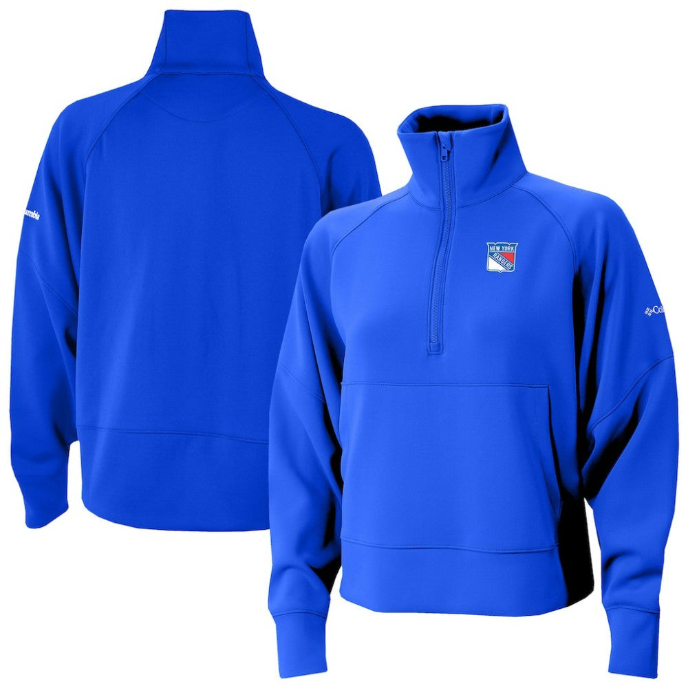 New York Rangers Columbia Women's Wickhams Hills Raglan Omni-Wick Half-Zip Pullover Discount