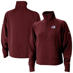 Colorado Avalanche Columbia Women's Wickhams Hills Raglan Omni-Wick Half-Zip Pullover Outlet