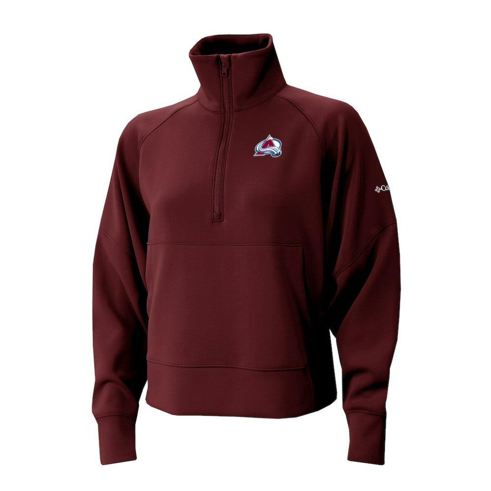 Colorado Avalanche Columbia Women's Wickhams Hills Raglan Omni-Wick Half-Zip Pullover Outlet