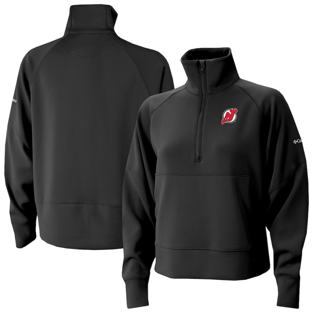 New Jersey Devils Columbia Women's Wickhams Hills Raglan Omni-Wick Half-Zip Pullover Sale