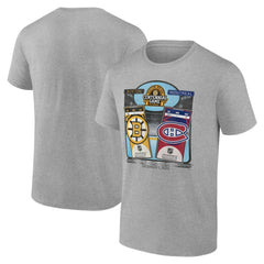 Boston Bruins vs. Montreal Canadiens Centennial Game Matchup T-Shirt Online