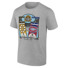 Boston Bruins vs. Montreal Canadiens Centennial Game Matchup T-Shirt Online
