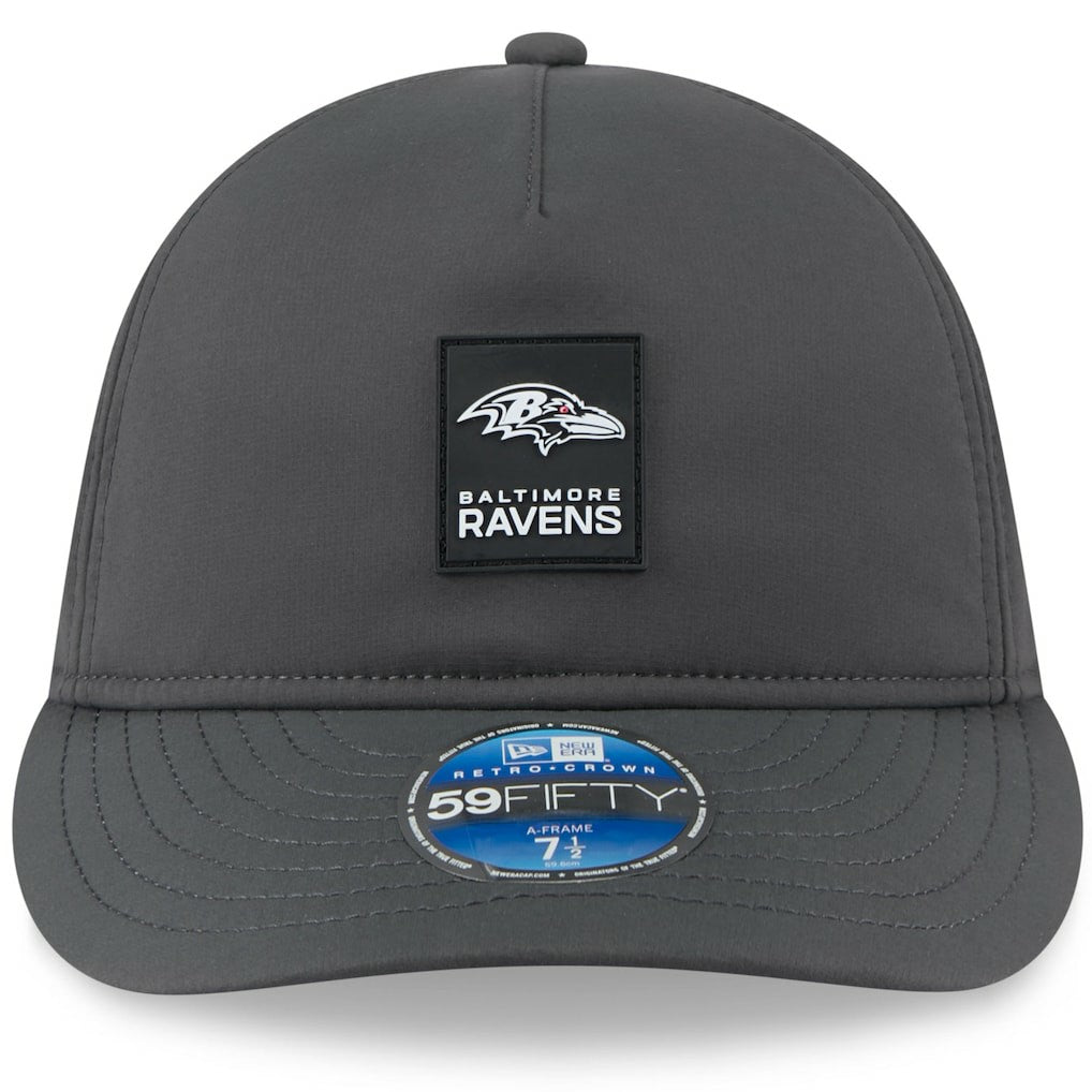 Baltimore Ravens New Era 2025 Sideline Cold Weather Retro Crown 59FIFTY Fitted Hat