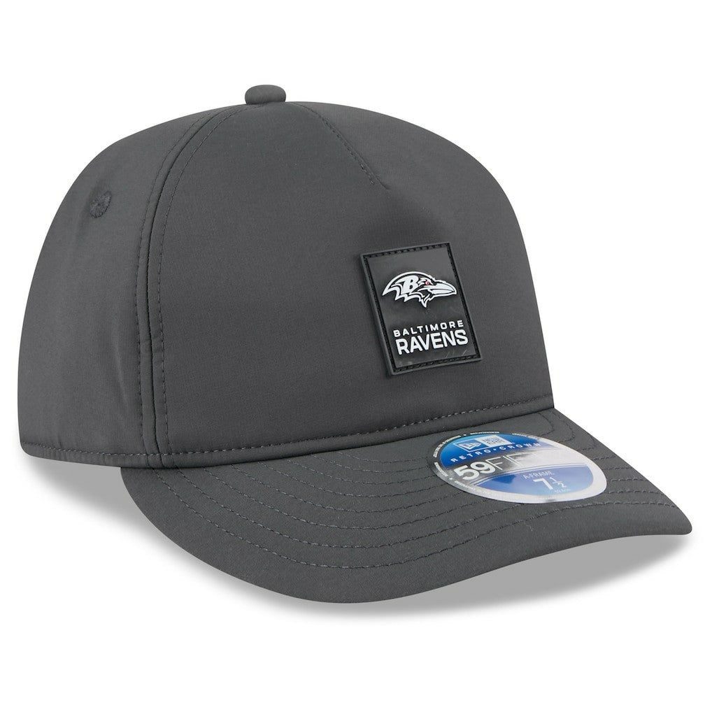 Baltimore Ravens New Era 2025 Sideline Cold Weather Retro Crown 59FIFTY Fitted Hat