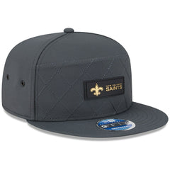 New Orleans Saints New Era 2025 Sideline Cold Weather Split Panel 9FIFTY Snapback Hat