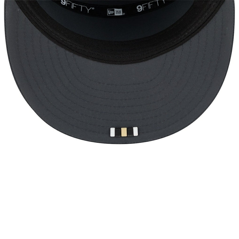 New Orleans Saints New Era 2025 Sideline Cold Weather Split Panel 9FIFTY Snapback Hat