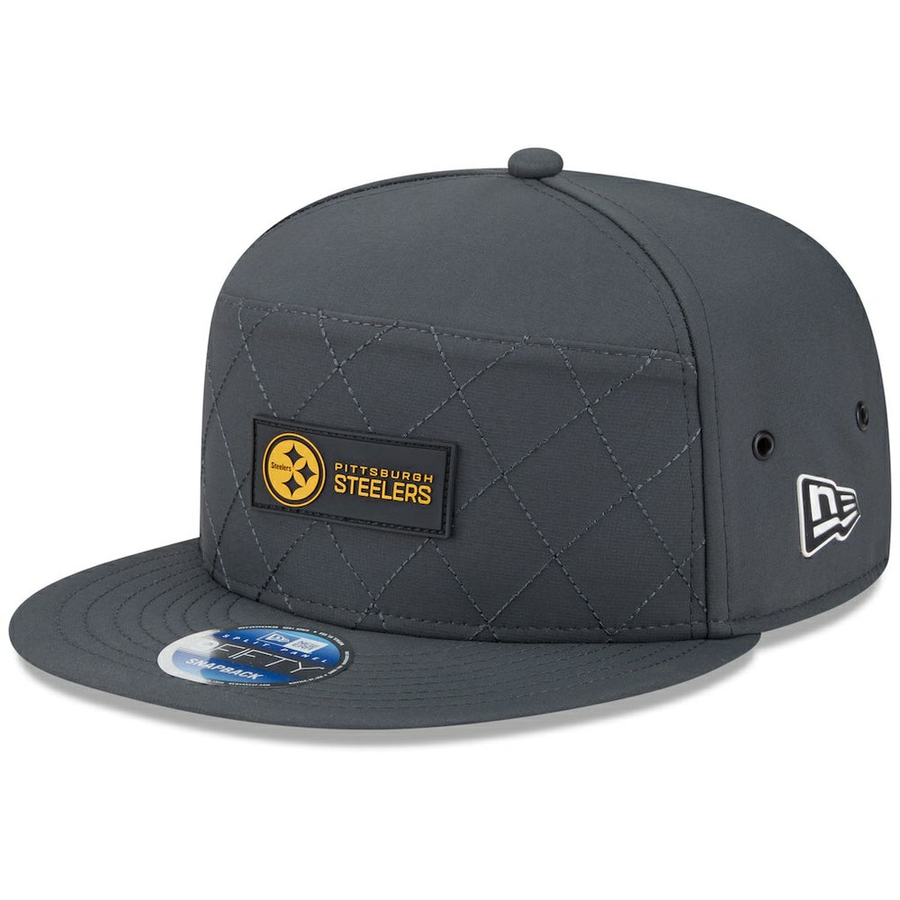 Pittsburgh Steelers New Era 2025 Sideline Cold Weather Split Panel 9FIFTY Snapback Hat