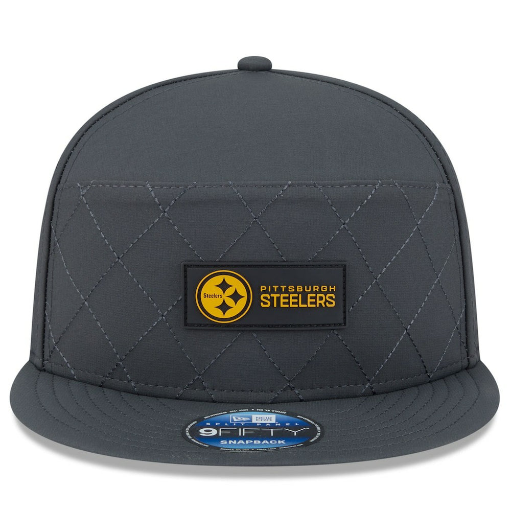 Pittsburgh Steelers New Era 2025 Sideline Cold Weather Split Panel 9FIFTY Snapback Hat