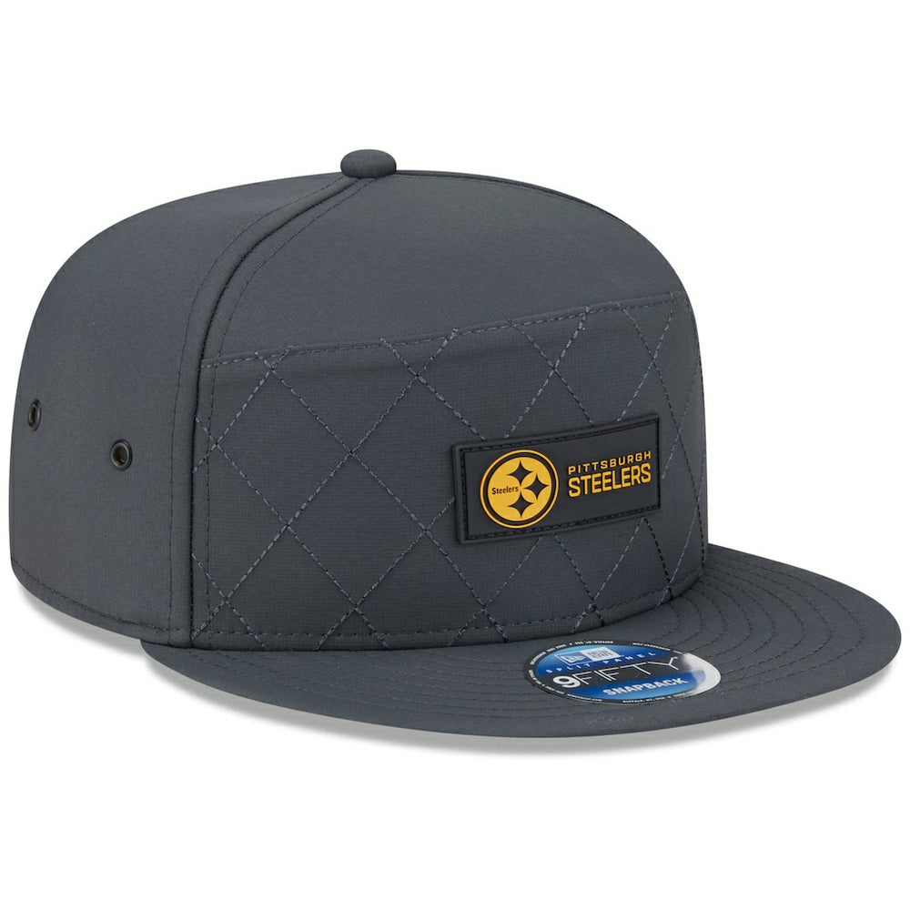 Pittsburgh Steelers New Era 2025 Sideline Cold Weather Split Panel 9FIFTY Snapback Hat