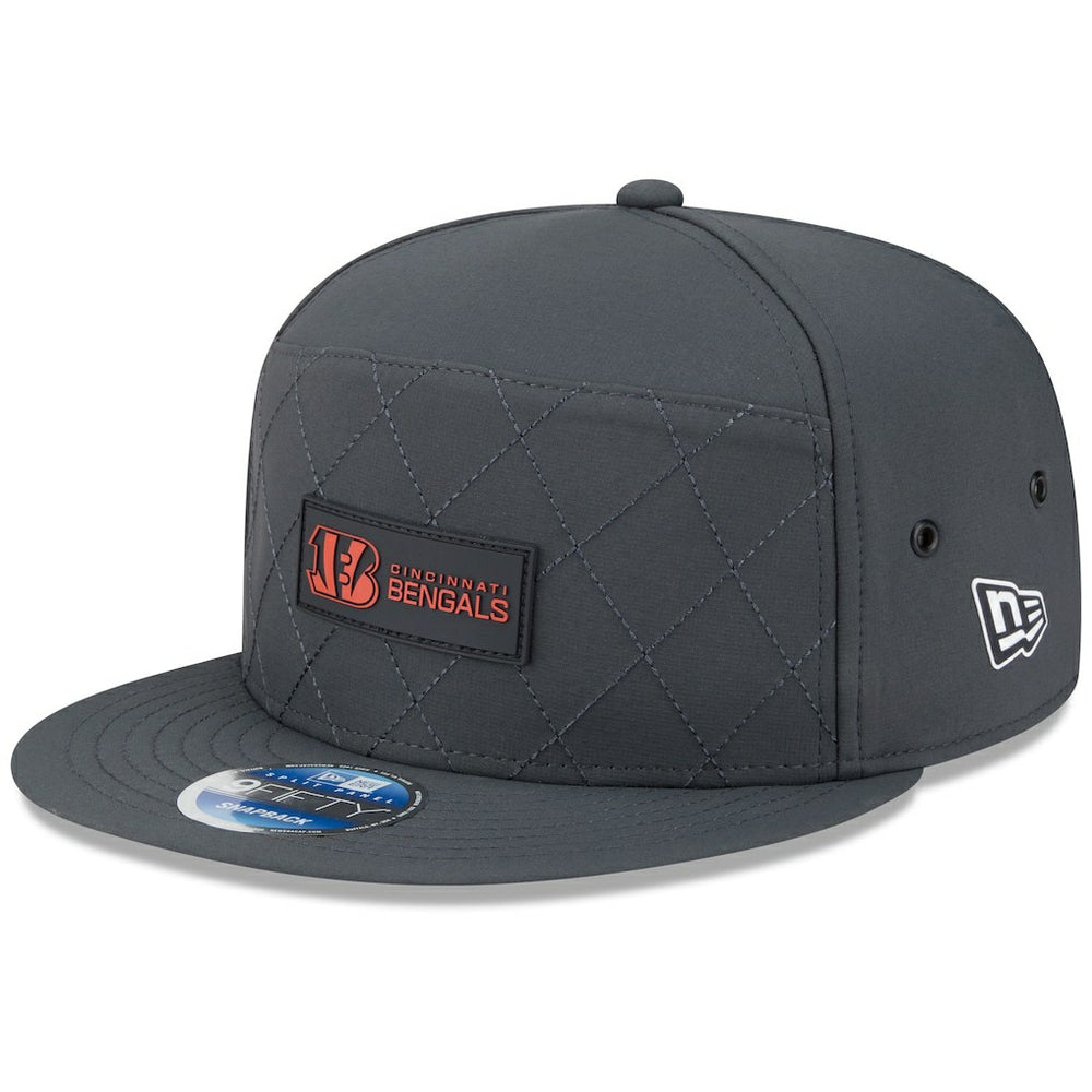 Cincinnati Bengals New Era 2025 Sideline Cold Weather Split Panel 9FIFTY Snapback Hat