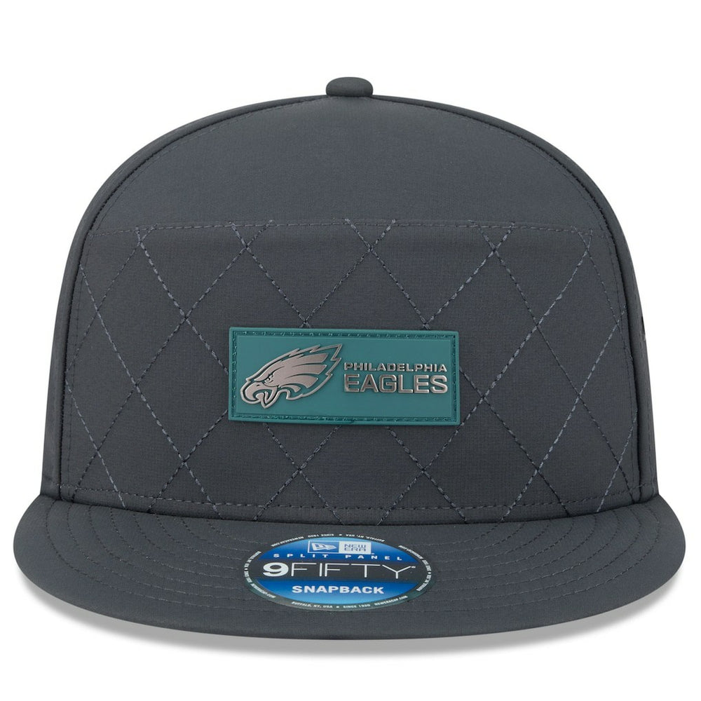 Philadelphia Eagles New Era 2025 Sideline Cold Weather Split Panel 9FIFTY Snapback Hat