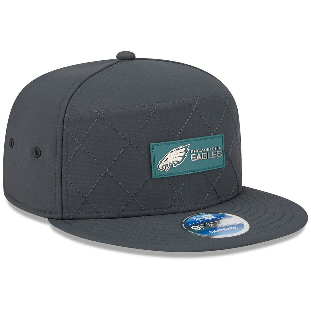 Philadelphia Eagles New Era 2025 Sideline Cold Weather Split Panel 9FIFTY Snapback Hat