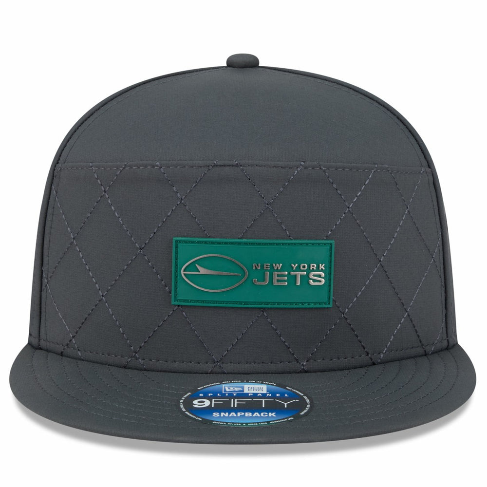 New York Jets New Era 2025 Sideline Cold Weather Split Panel 9FIFTY Snapback Hat