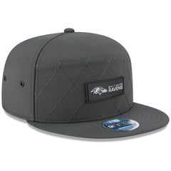 Baltimore Ravens New Era 2025 Sideline Cold Weather Split Panel 9FIFTY Snapback Hat