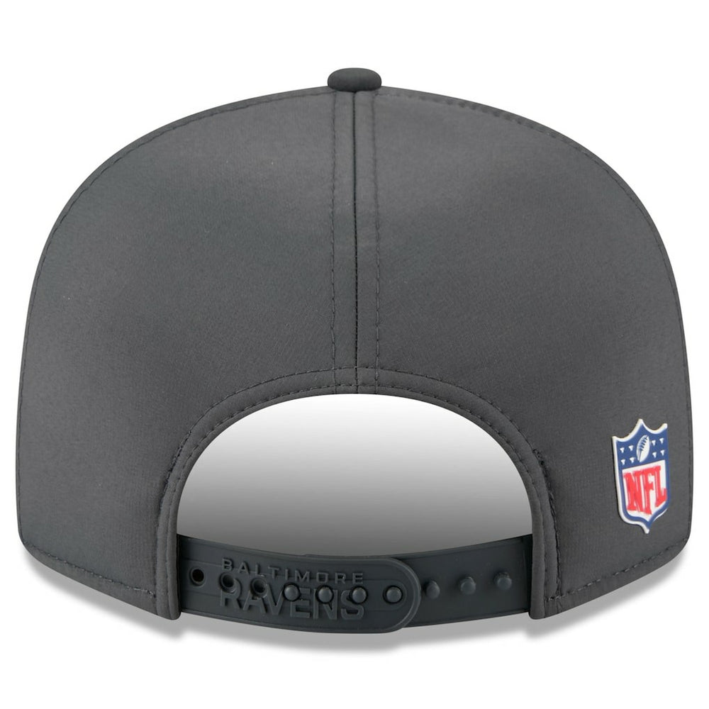 Baltimore Ravens New Era 2025 Sideline Cold Weather Split Panel 9FIFTY Snapback Hat