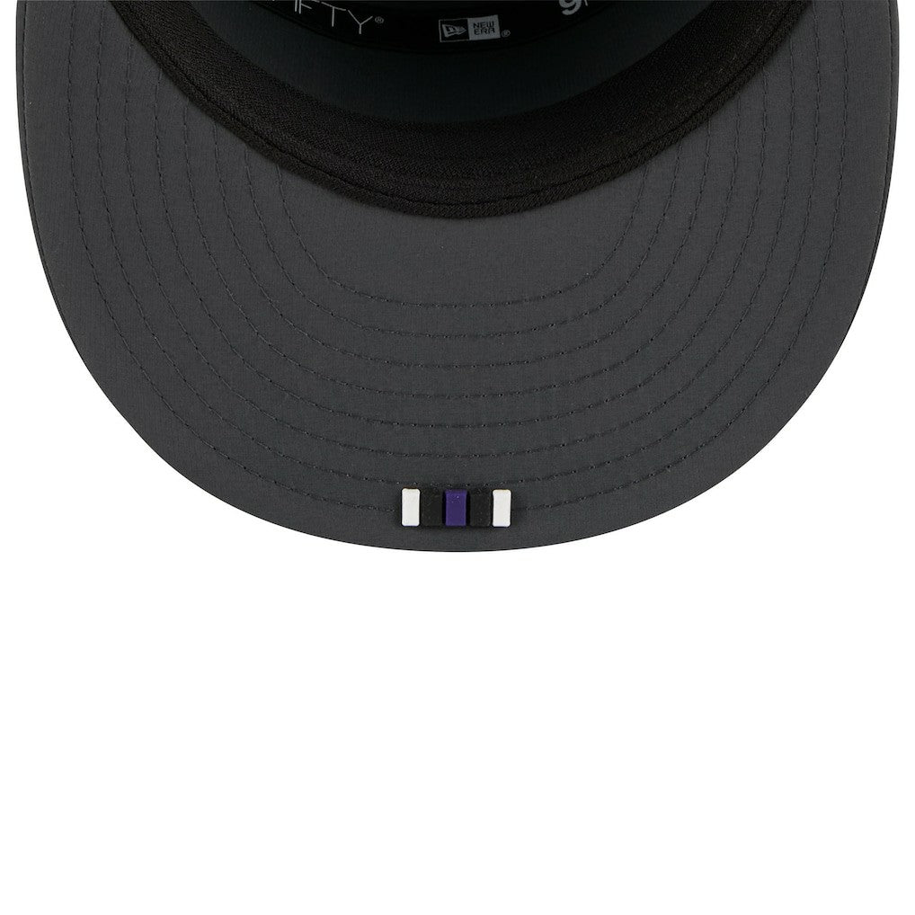 Baltimore Ravens New Era 2025 Sideline Cold Weather Split Panel 9FIFTY Snapback Hat