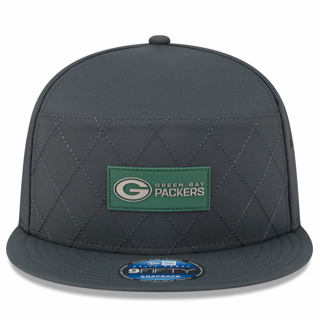 Green Bay Packers New Era 2025 Sideline Cold Weather Split Panel 9FIFTY Snapback Hat
