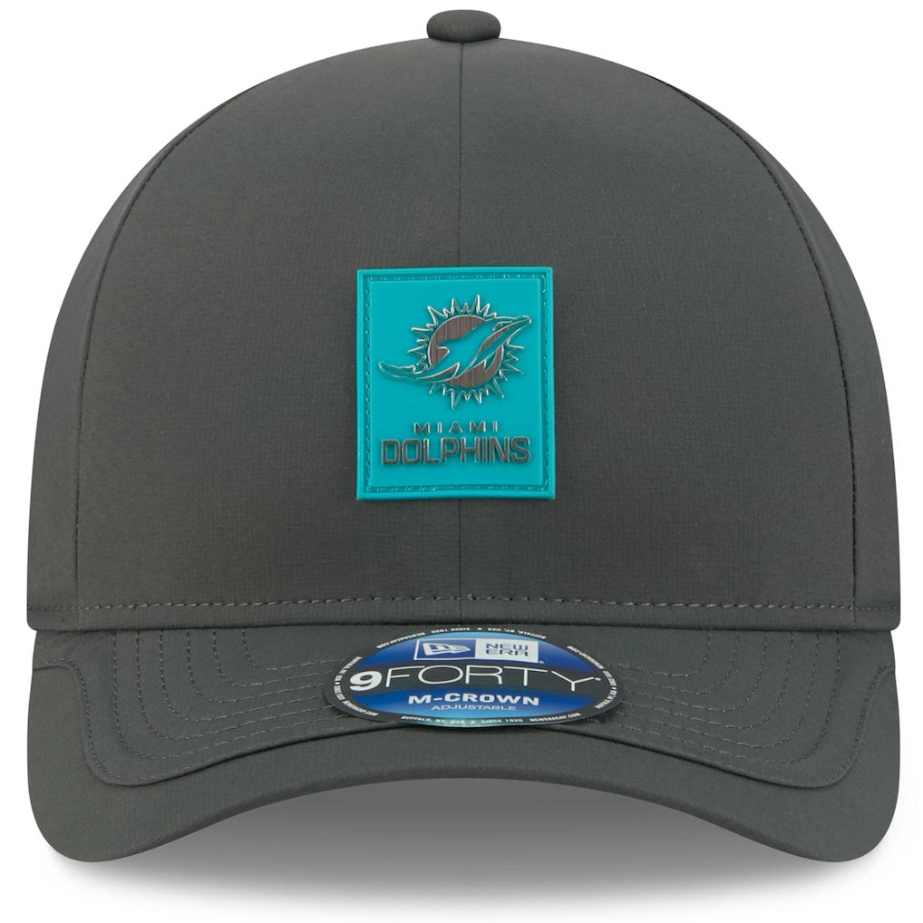 Miami Dolphins New Era 2025 Sideline Cold Weather 9FORTY M-Crown Adjustable Hat