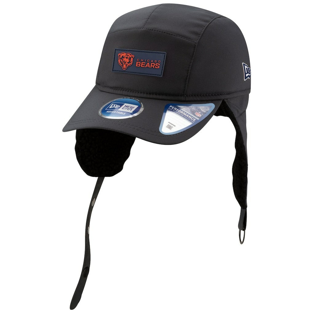 Chicago Bears New Era 2025 Sideline Cold Weather Runner Dog Ear Adjustable Hat