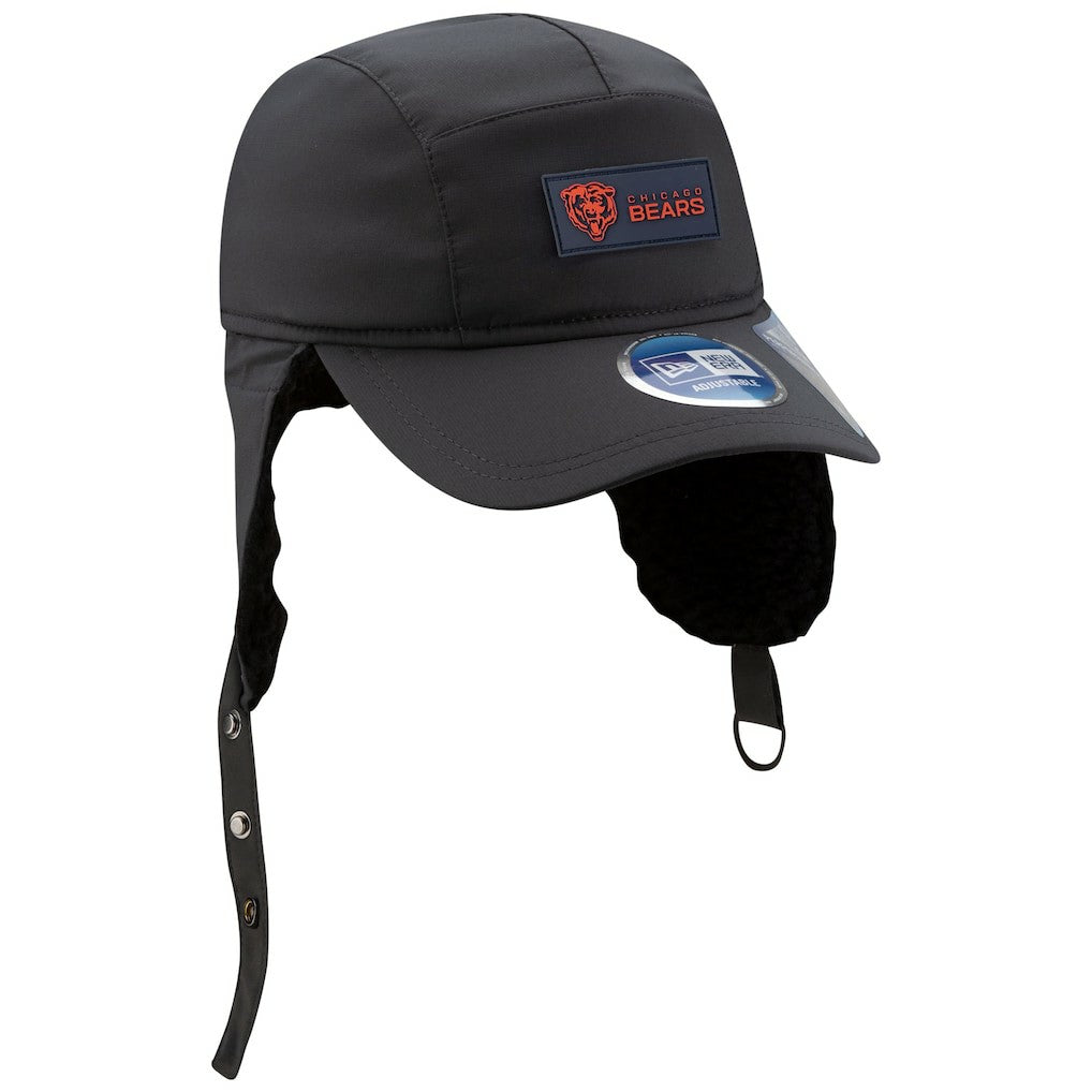 Chicago Bears New Era 2025 Sideline Cold Weather Runner Dog Ear Adjustable Hat