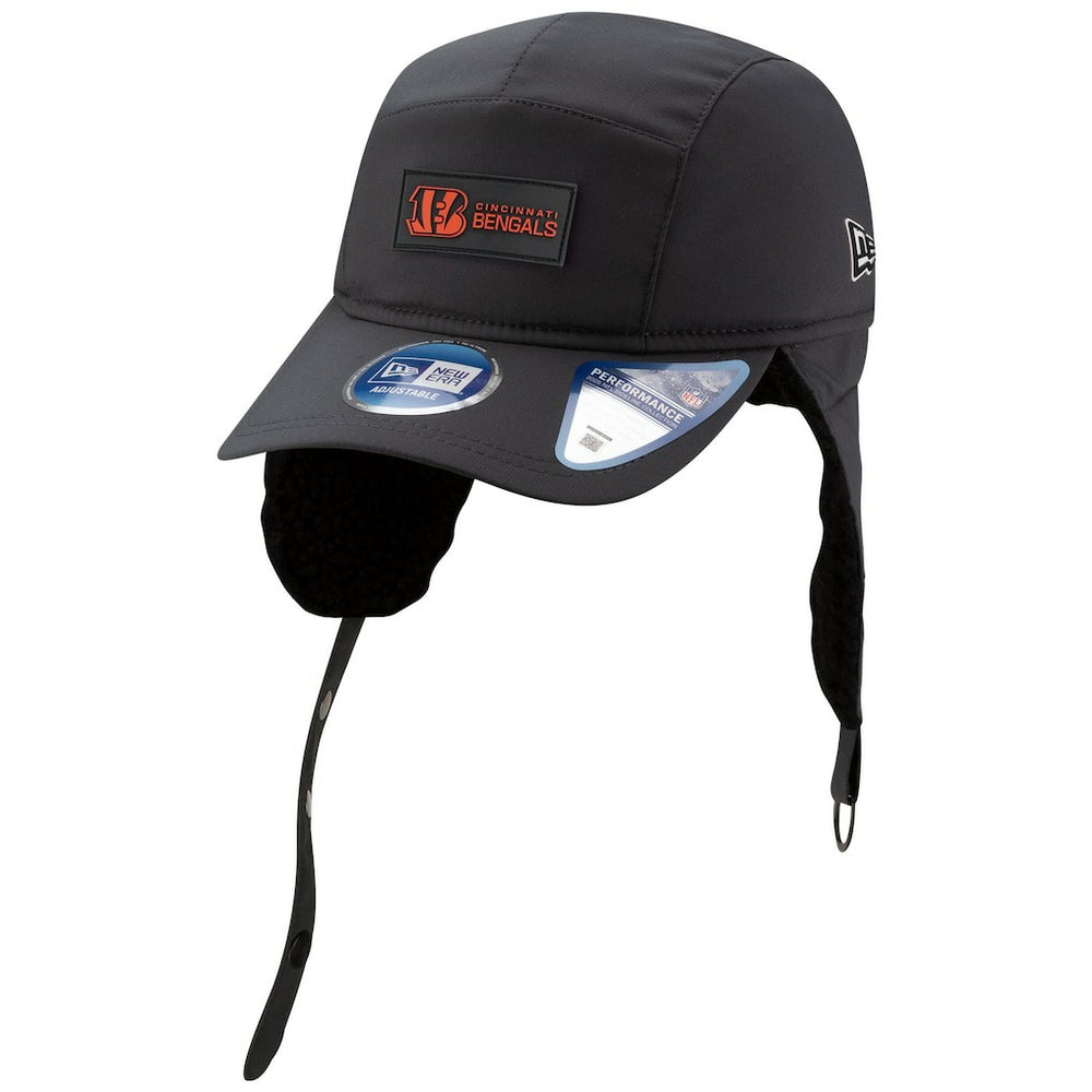 Cincinnati Bengals New Era 2025 Sideline Cold Weather Runner Dog Ear Adjustable Hat