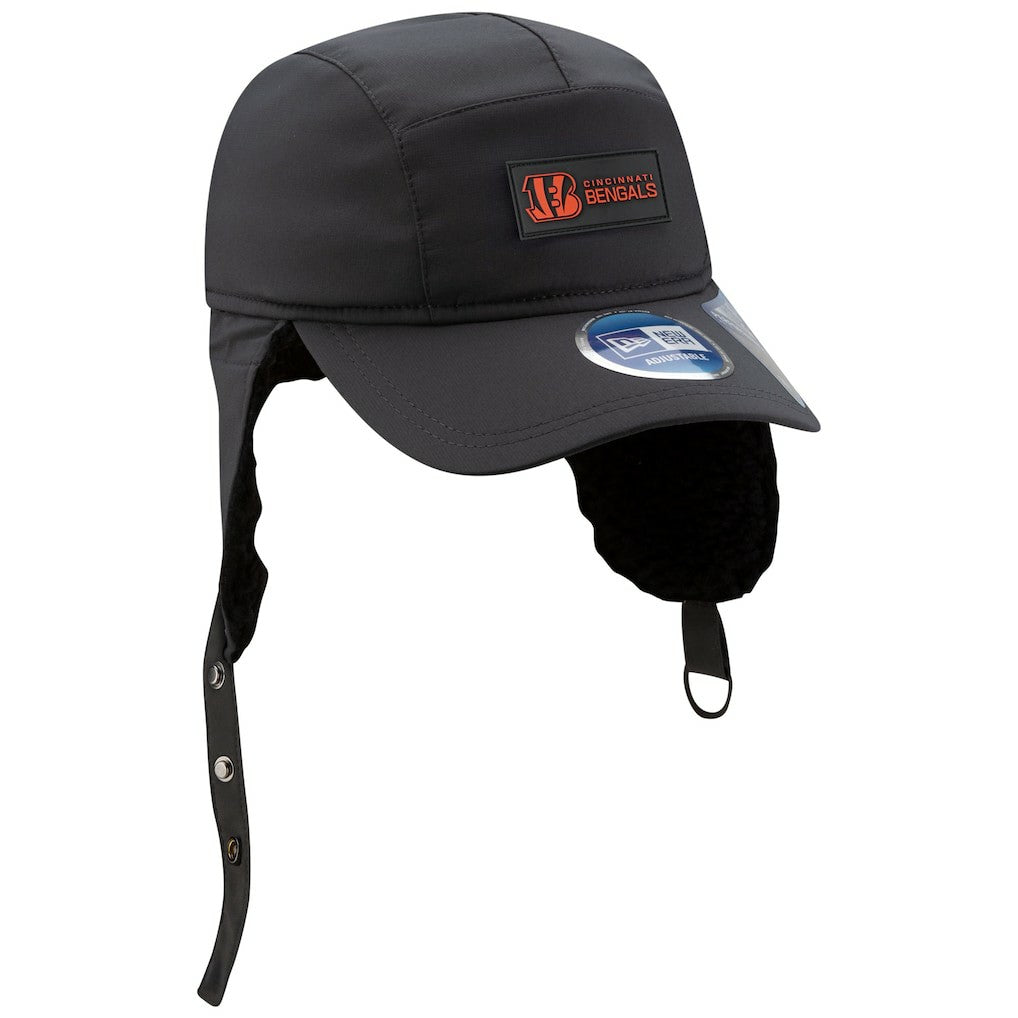Cincinnati Bengals New Era 2025 Sideline Cold Weather Runner Dog Ear Adjustable Hat
