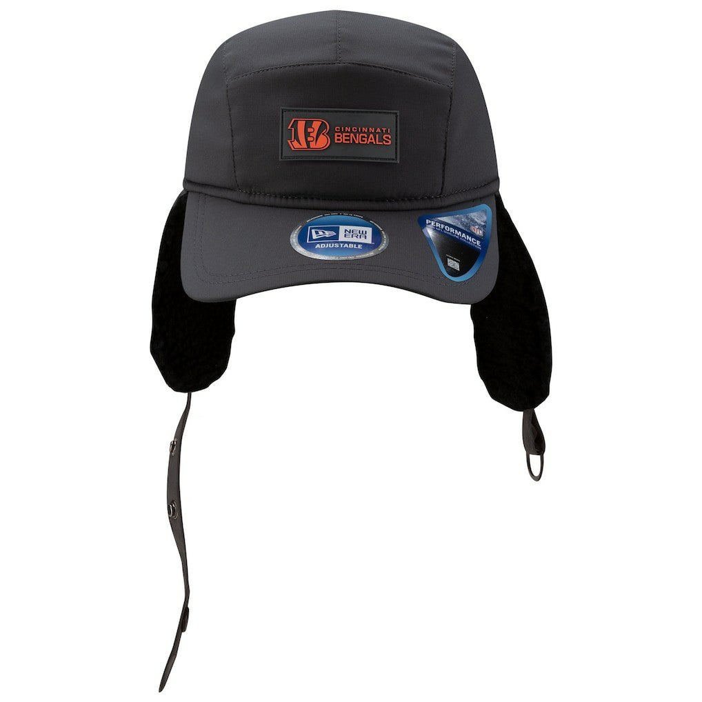 Cincinnati Bengals New Era 2025 Sideline Cold Weather Runner Dog Ear Adjustable Hat