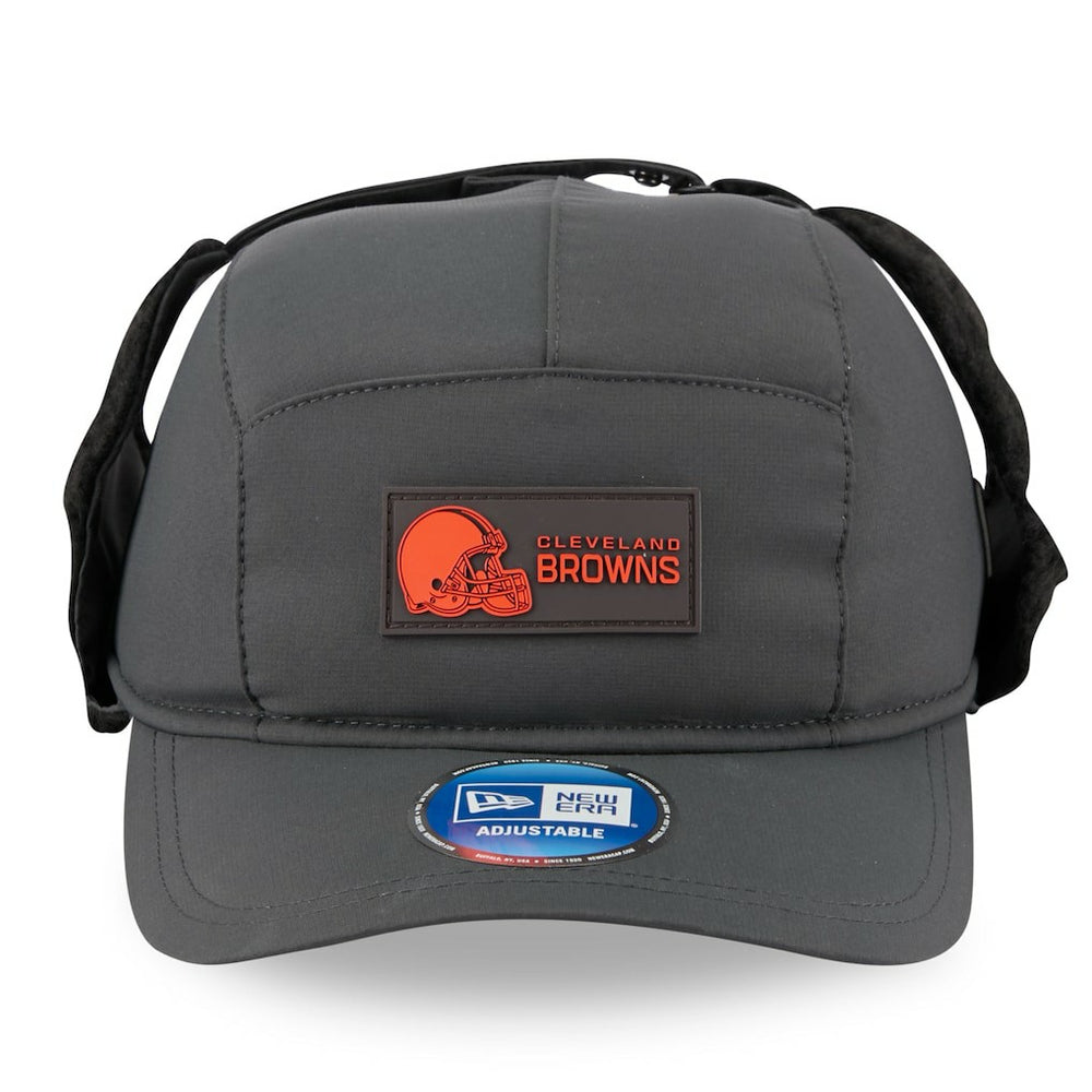 Cleveland Browns New Era 2025 Sideline Cold Weather Runner Dog Ear Adjustable Hat
