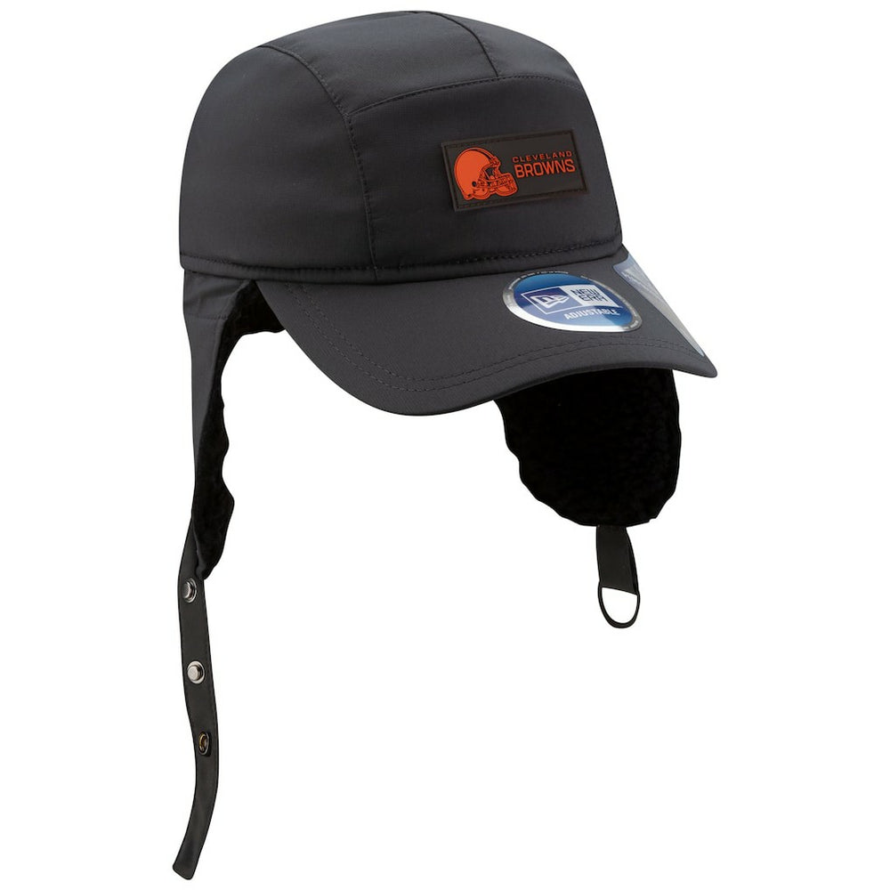 Cleveland Browns New Era 2025 Sideline Cold Weather Runner Dog Ear Adjustable Hat