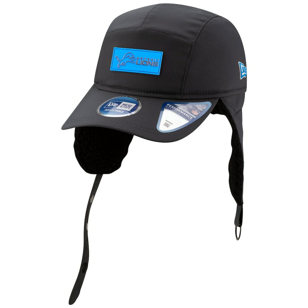 Detroit Lions New Era 2025 Sideline Cold Weather Runner Dog Ear Adjustable Hat